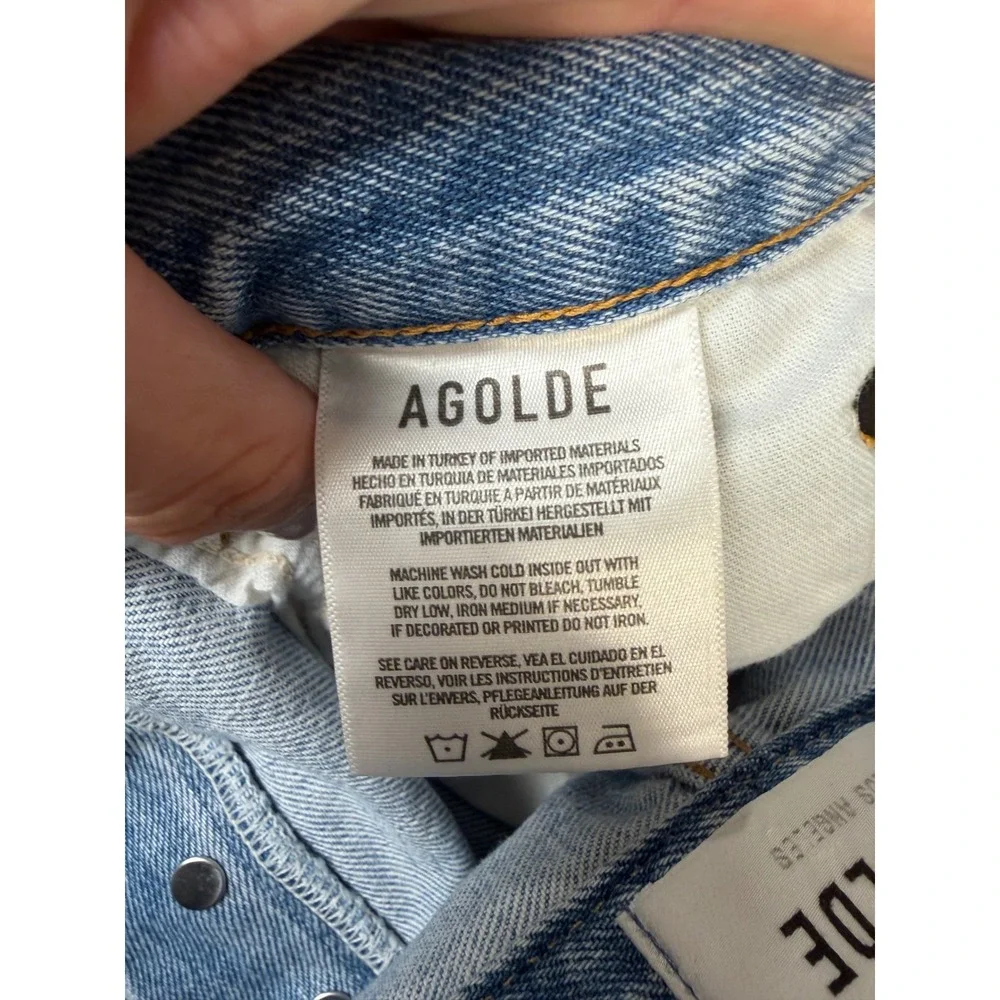 AGOLDE 90's Mid Rise Loose Fit Jeans Light Wash Organic Cotton 25